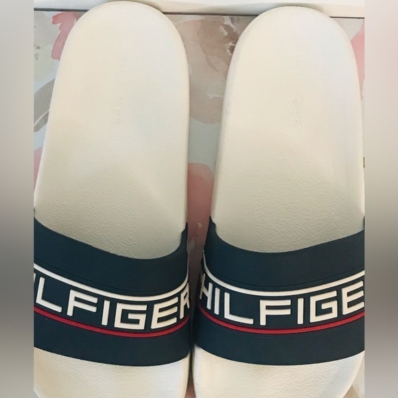 Tommy Hilfiger Men’s Blue Red White Slide Sandal Flip Flop Men’s Size 6 Women 8 - Picture 4 of 8